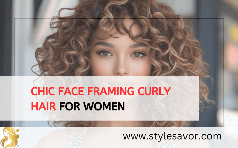 Chic Face Framing Curly Hair for Women