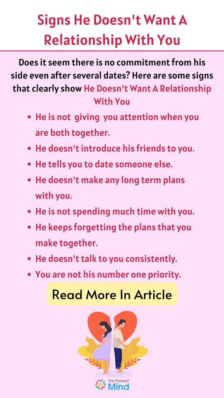 Signs He Doesnt Want a Relationship With You