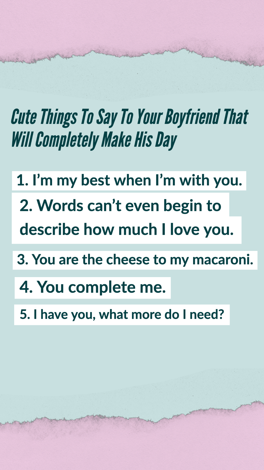 Things to Say to Your Partner