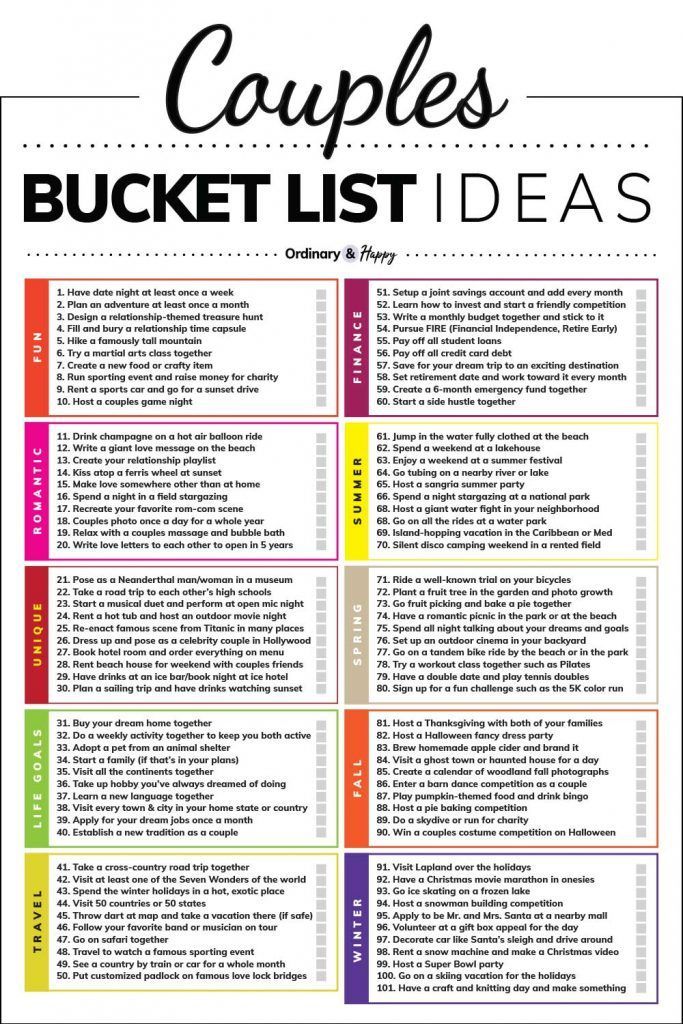 Things to Try With Your Spouse Once in a Month