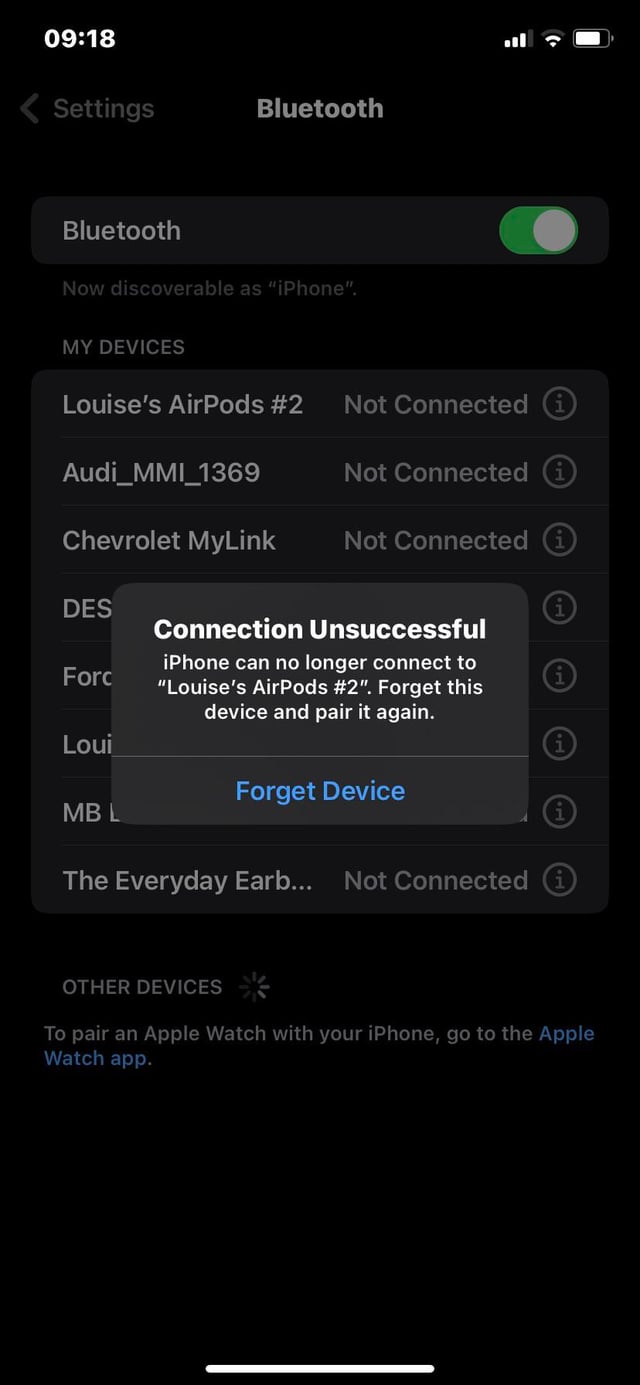 Airpods Not Connecting After Forget This Device