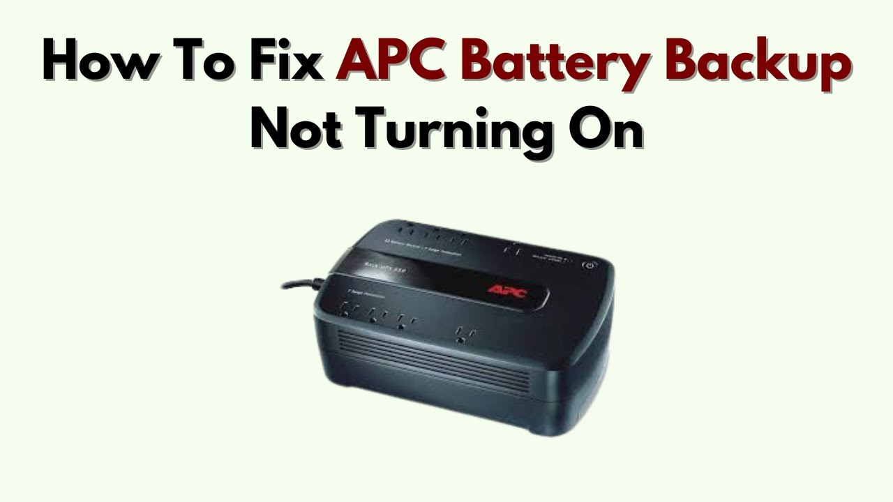 Apc Ups Battery Not Detected
