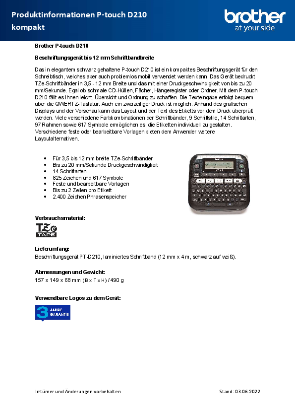 Brother Label Maker Instructions Pt D210