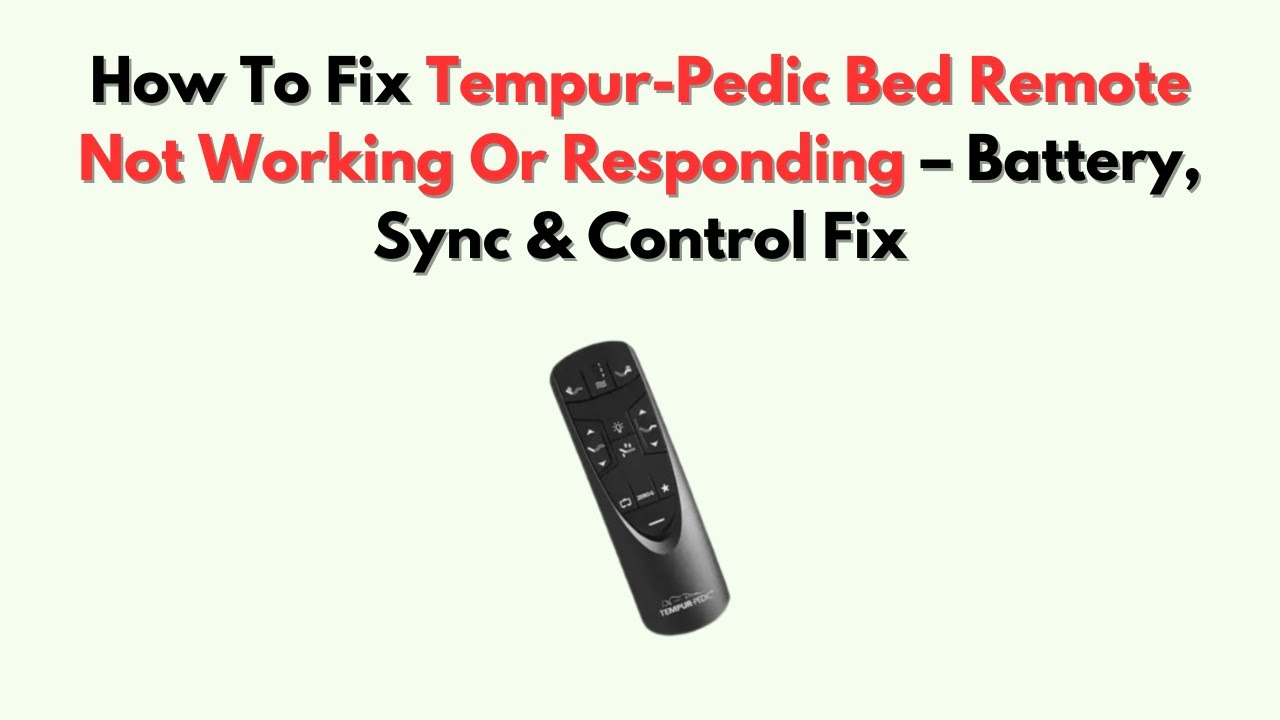 Ease Bed Remote Not Working