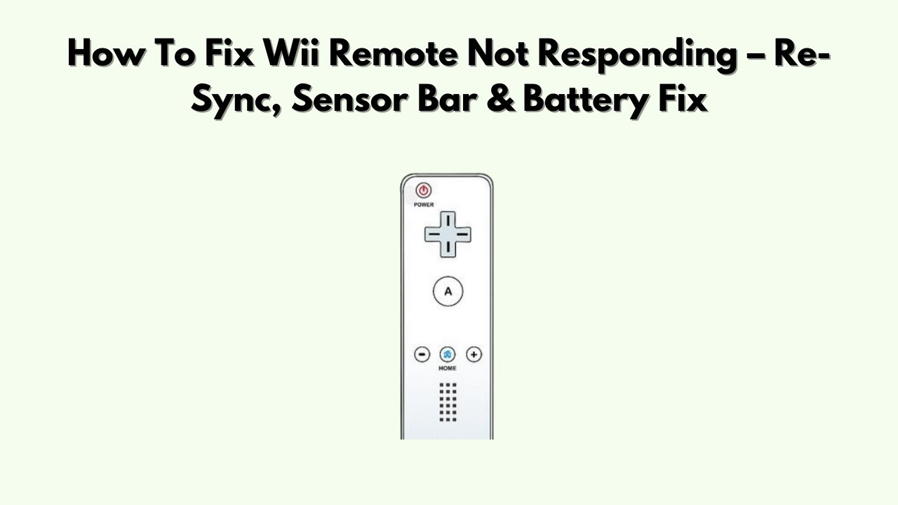 Sensor Bar Not Working Wii