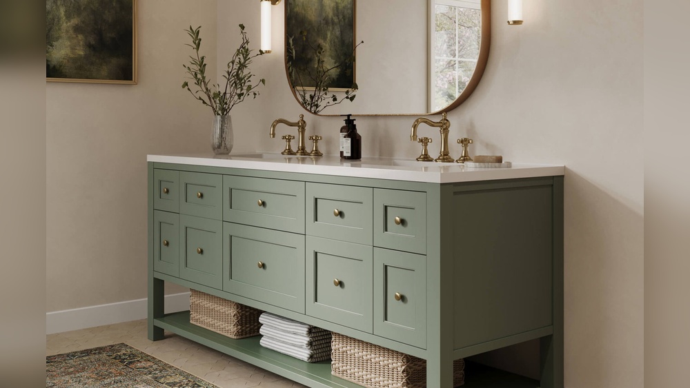 How To Build A Cohesive Green Bathroom Without Overwhelming The Space